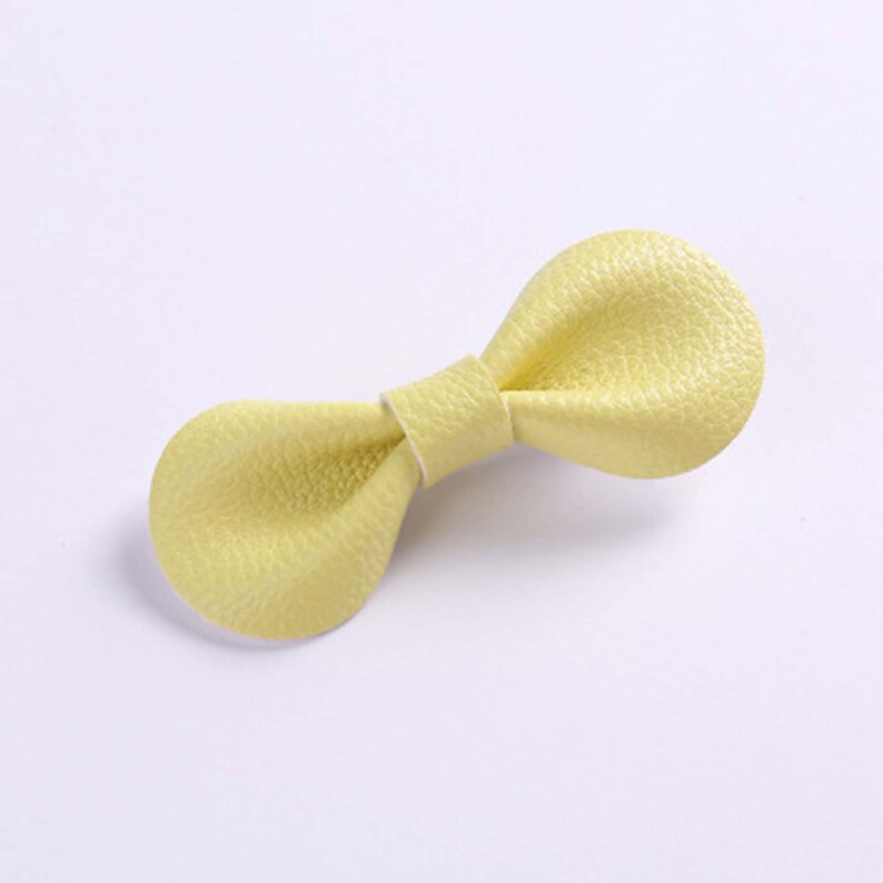 Download Kid Adult For Baby Hair Accessories Faux Leather Minimalist Hair Bows Hair Clips Hair Bow Hair