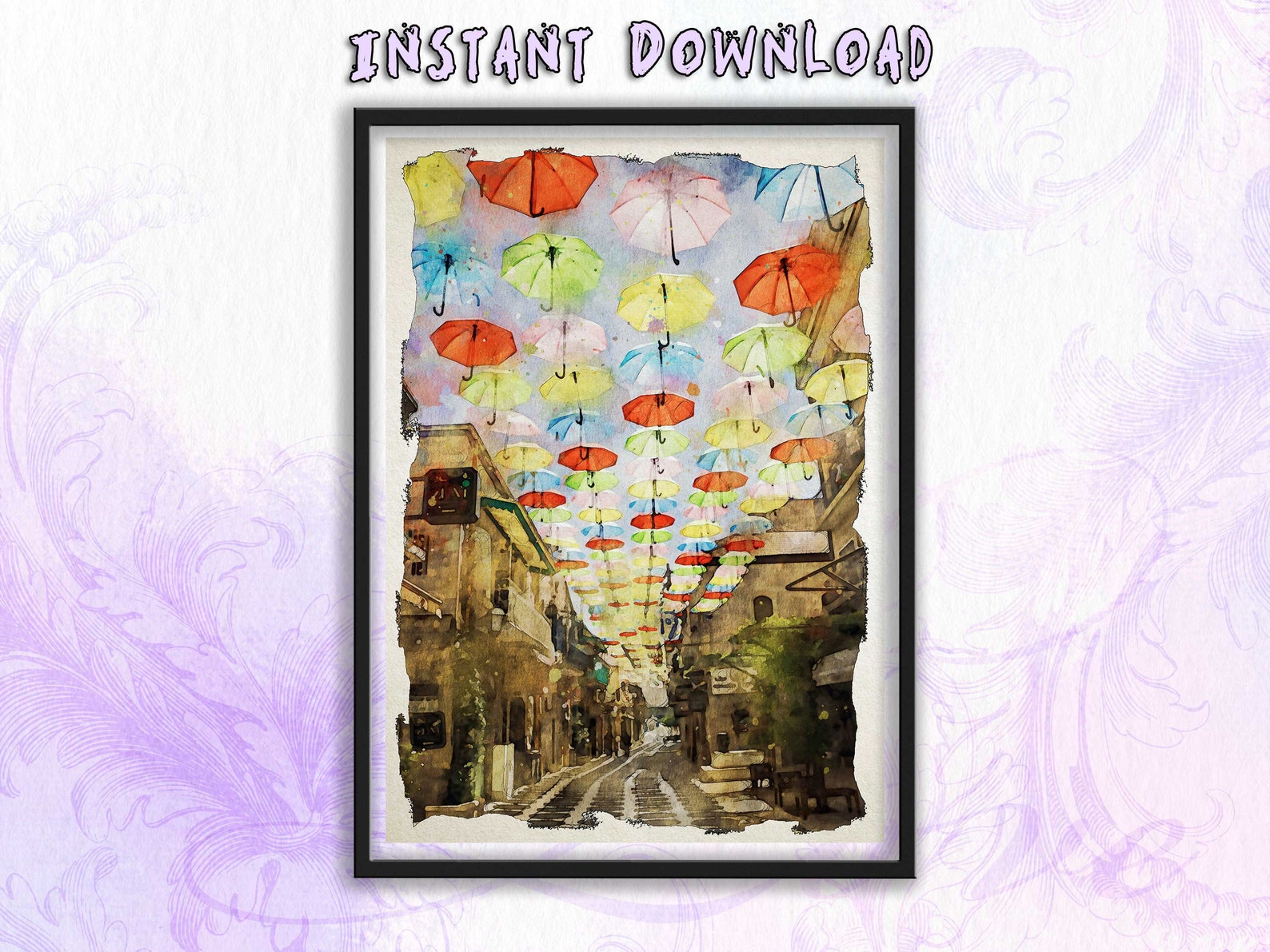 Street Wall Art Abstract Printable Wall Art Bedroom Wall | Etsy