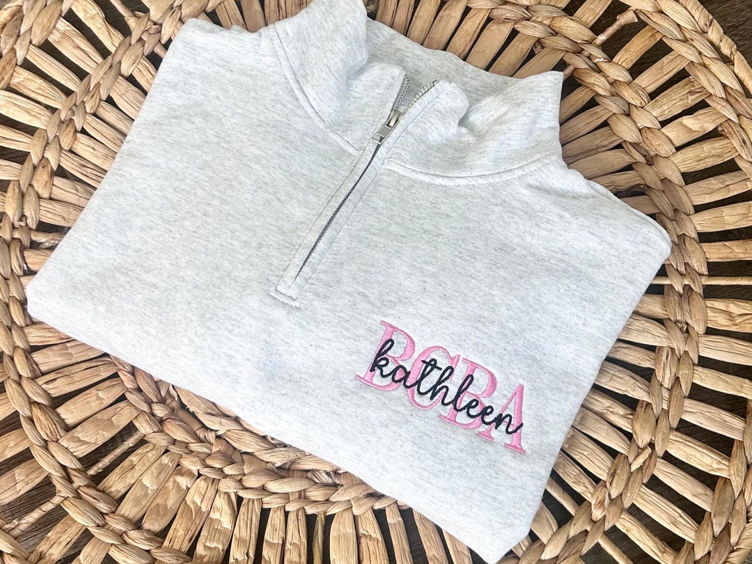 Personalized BCBA Quarter Zip Sweatshirt: Embroidered Name ...