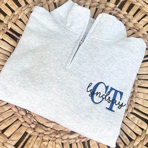 Personalized CT Quarter Zip Sweatshirt: Embroidered Name, Healthcare Gift