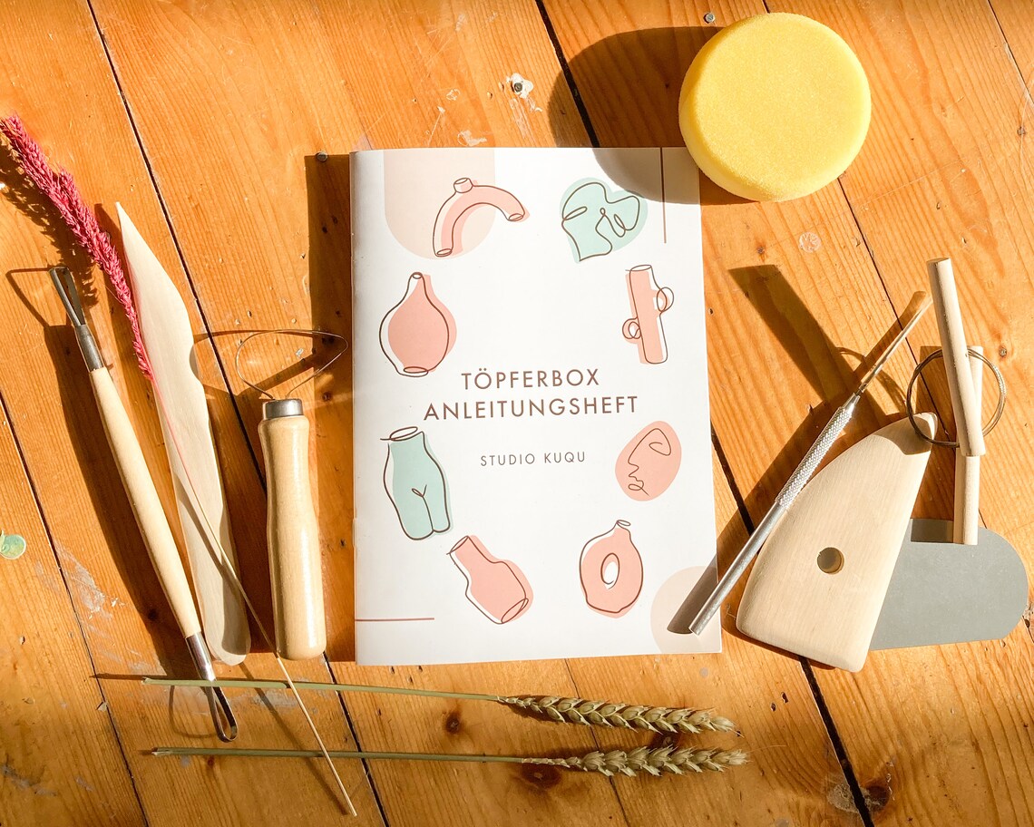 Töpfern zu Hause Lufthärtender Ton Töpferbox Basic-Set | Etsy