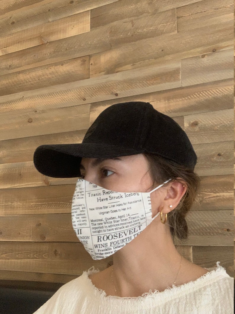 Fitted Face Mask, Cotton Face Mask, Face Cover, Washable Face Mask