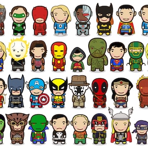 Printable Superheroes Wall Art for Kids (or Big Kids), Instant Download ...