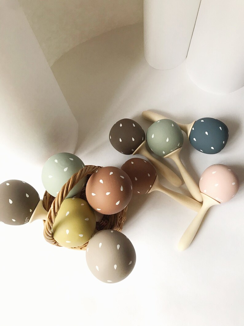 Maracas personalized wooden maracas baby baby rattle rain Etsy