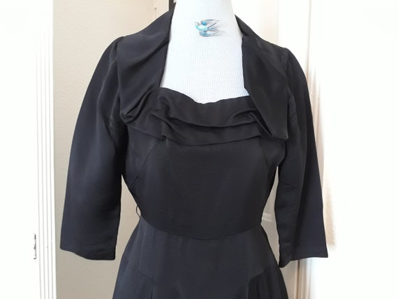 Vintage 1940s Vintage black dress - image 2