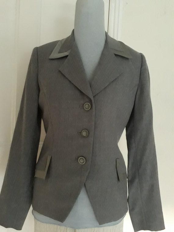 1950s grey fitted jacket