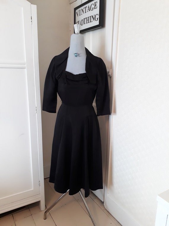 Vintage 1940s Vintage black dress - image 1