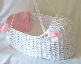 4", 6", 8", 10", 12", 14", 16", 18", 20", 22"or  24" Doll bed With Bedding Doll Cradle Reborn Baby Bed Silicone Reborn