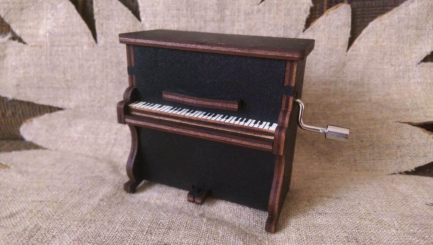 Mechanical Music BoxWooden Music BoxHandle Music BoxWooden Etsy