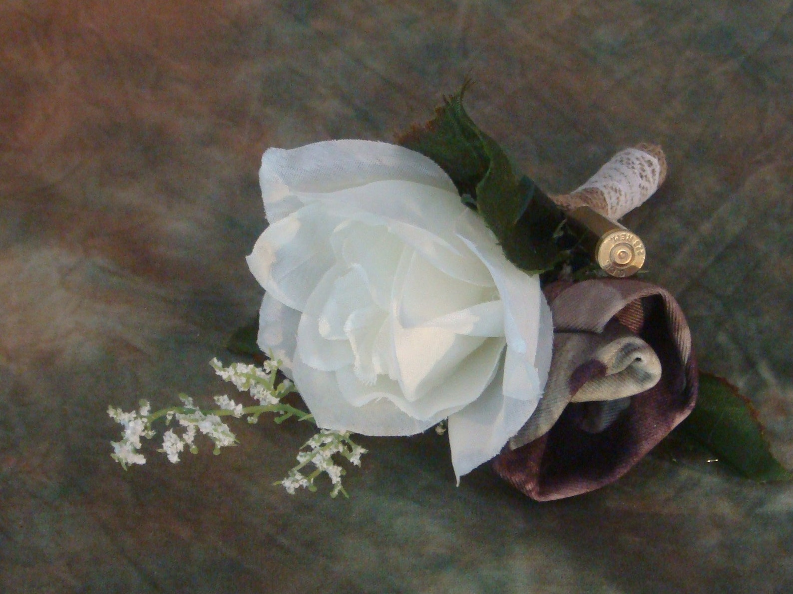 Camo Wedding Bouquet Camo Bridal Bouquet White Rose Wedding Etsy