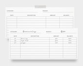 Horizontal Cash Envelope Inserts Template, Dave Ramsey Cash Envelope Expense Tracker Labels Printable PDF, Monthly Cash Budget Categories
