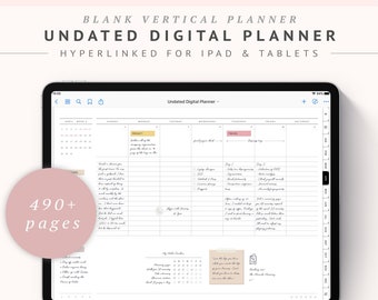 student homework diary Undated Digital Planner for iPad, GoodNotes Template with Hyperlinks, Weekly Daily Planner for Business Student Study Agenda Xodo Noteshelf