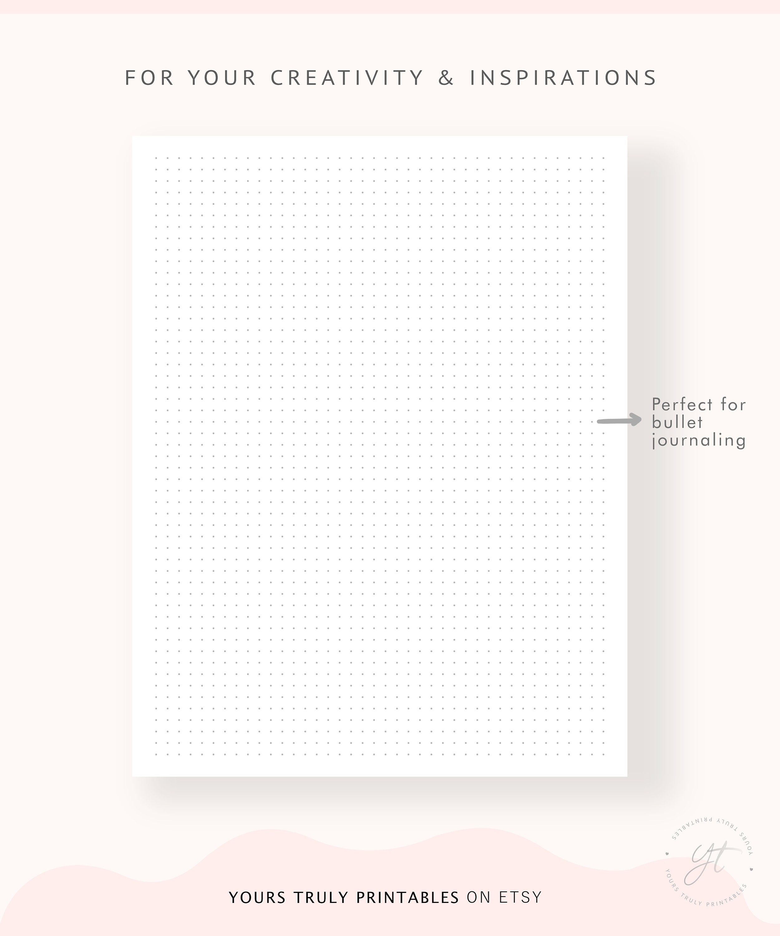 Printable Notebook Paper Templates – Dotted Grid, Graph Paper, Lined ...