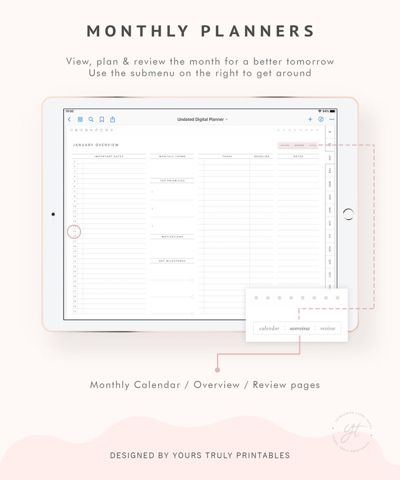 undated digital planner goodnotes undated digital planner goodnotes