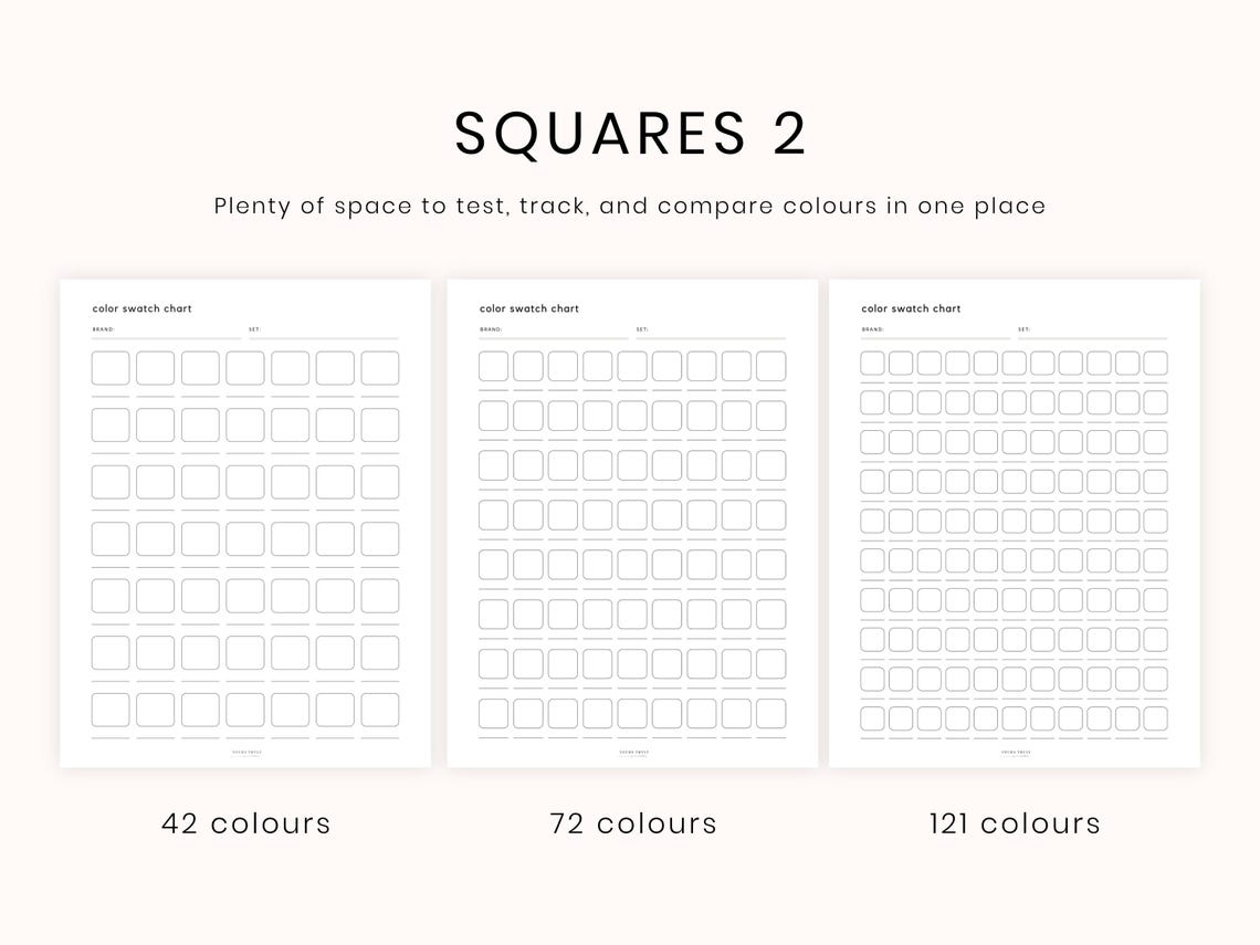 Color Swatch Test Color Swatch Charts Swatch Test Journal Page Color Test Page Color Test ...
