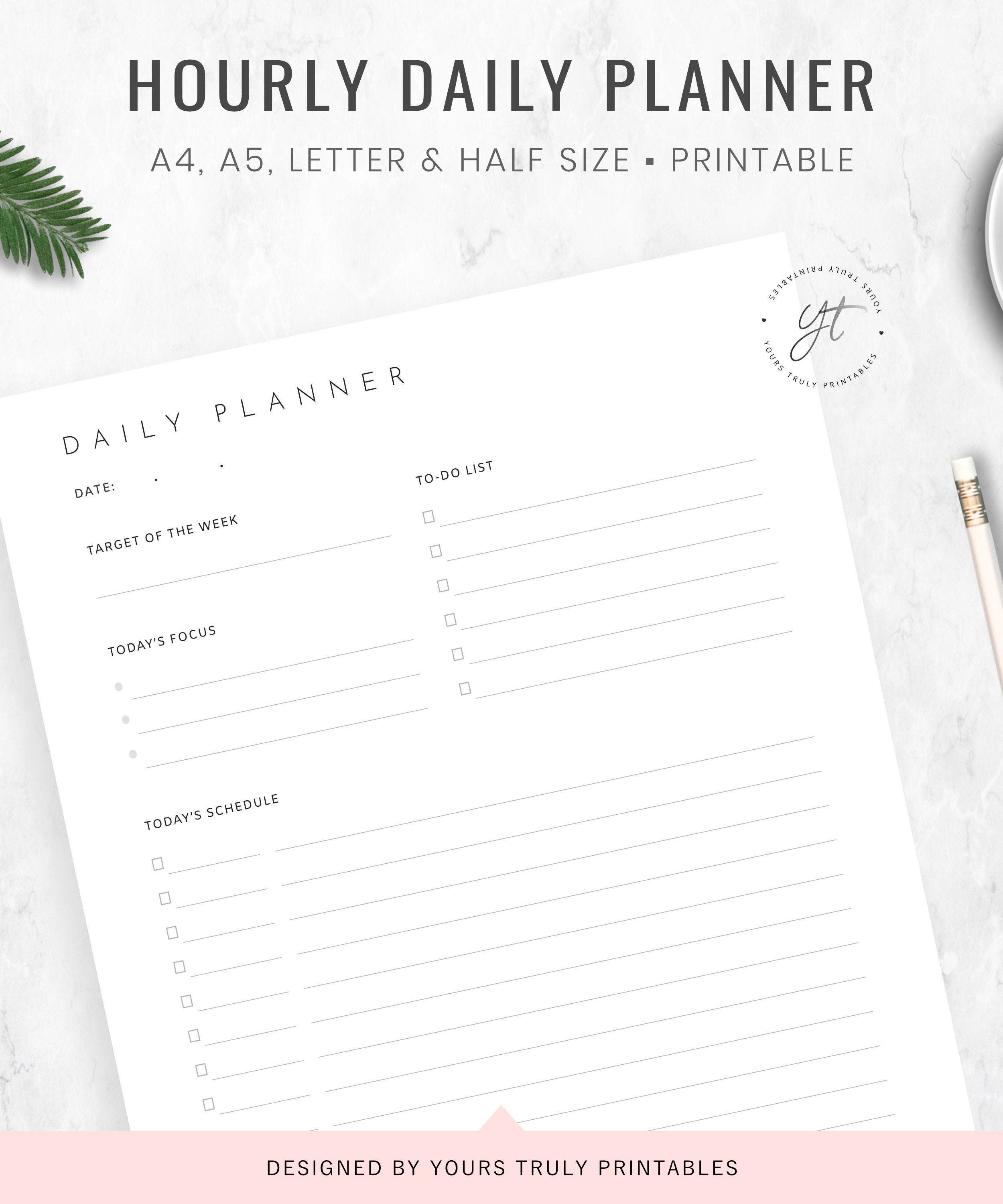daily to do list printable pdf daily planner printable daily etsy