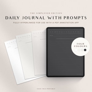 Digital Prompt Journal – Daily Journal with Prompts One Question a Day GoodNotes Gratitude Journal One Page a Day 366 Affirmation Prompts