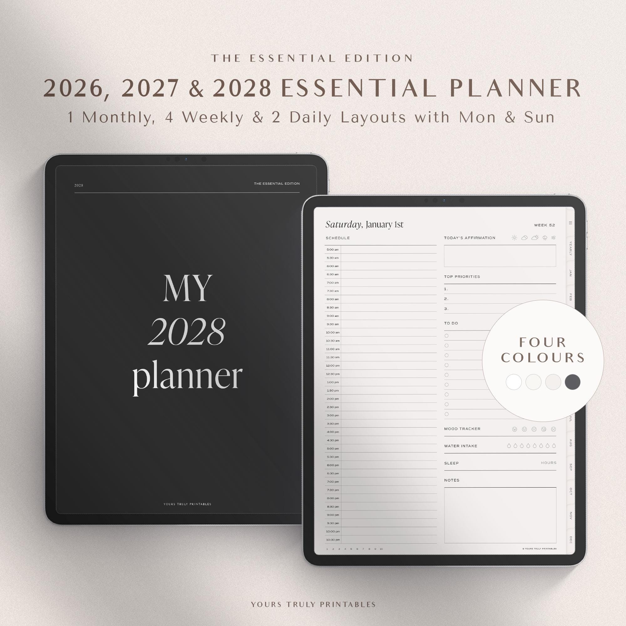2026 2027 2028 Digital Planner, Goodnotes Planner, Daily Planner ...
