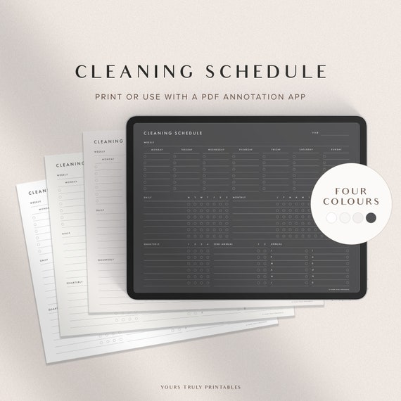 Cleaning Checklist, Cleaning Planner, Cleaning Schedule, Chore Chart, Weekly Cleaning Checklist Printable, Monthly House Cleaning List