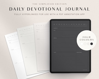 Digital Daily Devotional Journal, 366 Faith Planner, 365 Prayer Journal, Quiet Time with God Template, iPad GoodNotes Bible Study Reflection