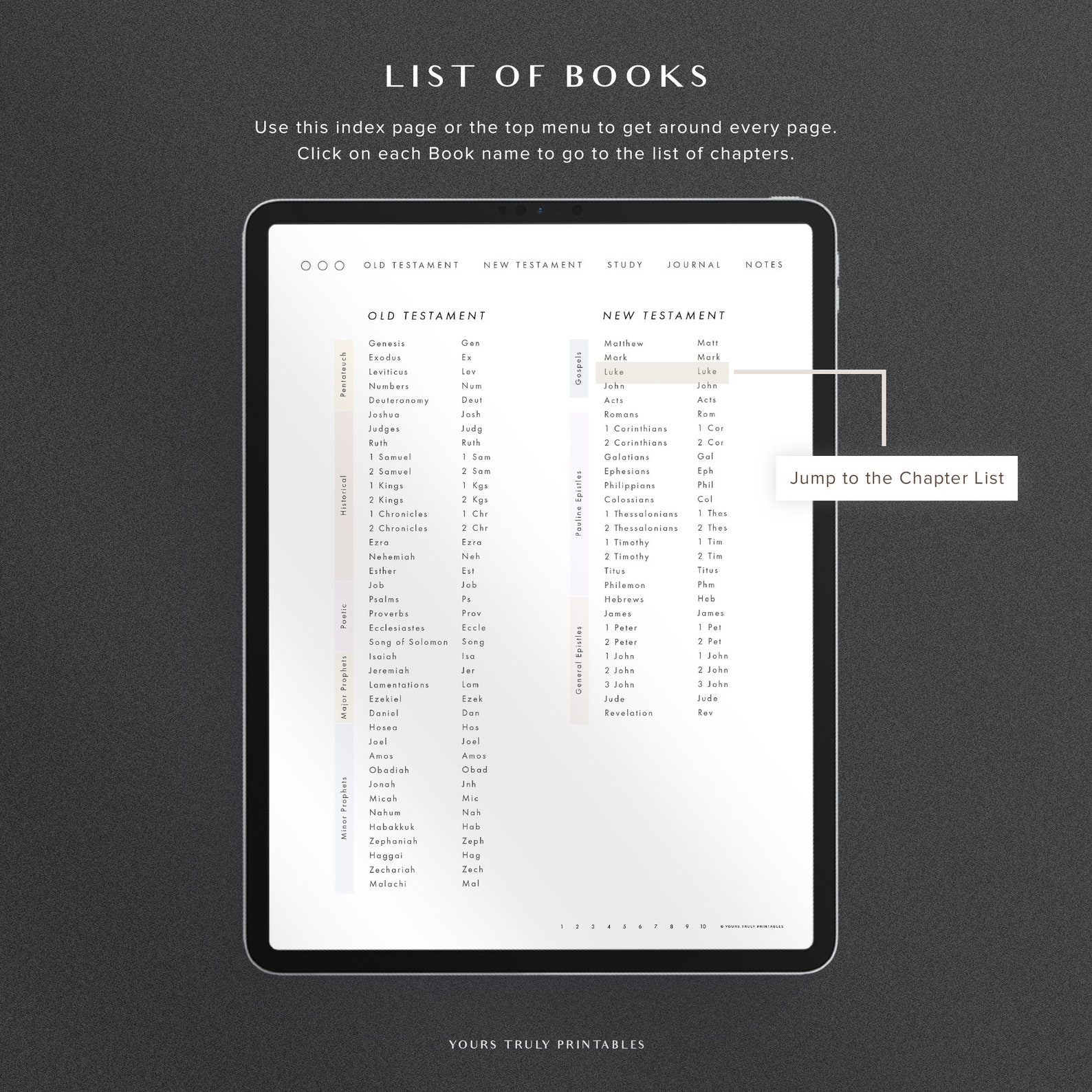 Digital Bible Study Journal Template – Ruled – Portrait – Monochrome ...