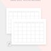 Blank Calendar Printable, Large Undated Calendar, Minimalist Calendar ...
