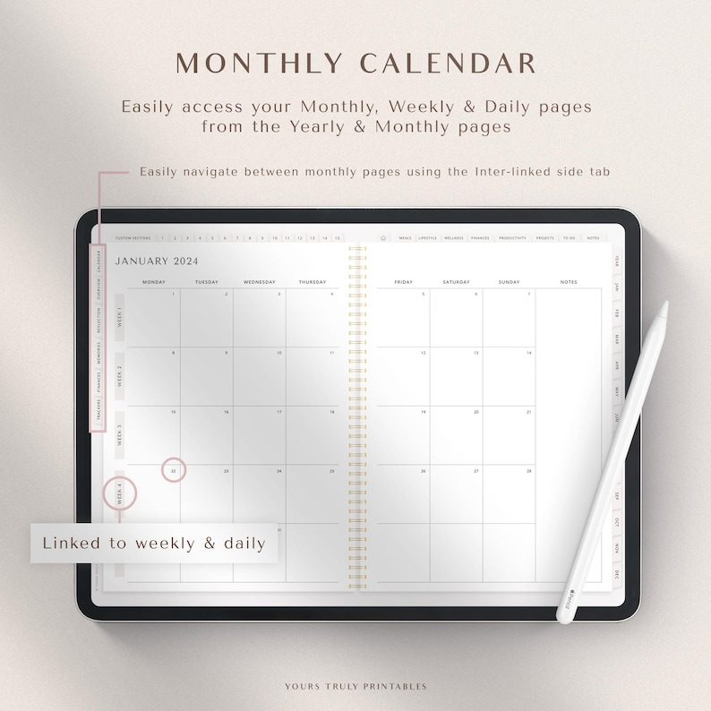 2025, 2026 & 2027 Aesthetic Planner Digital Planner Goodnotes Planner ...