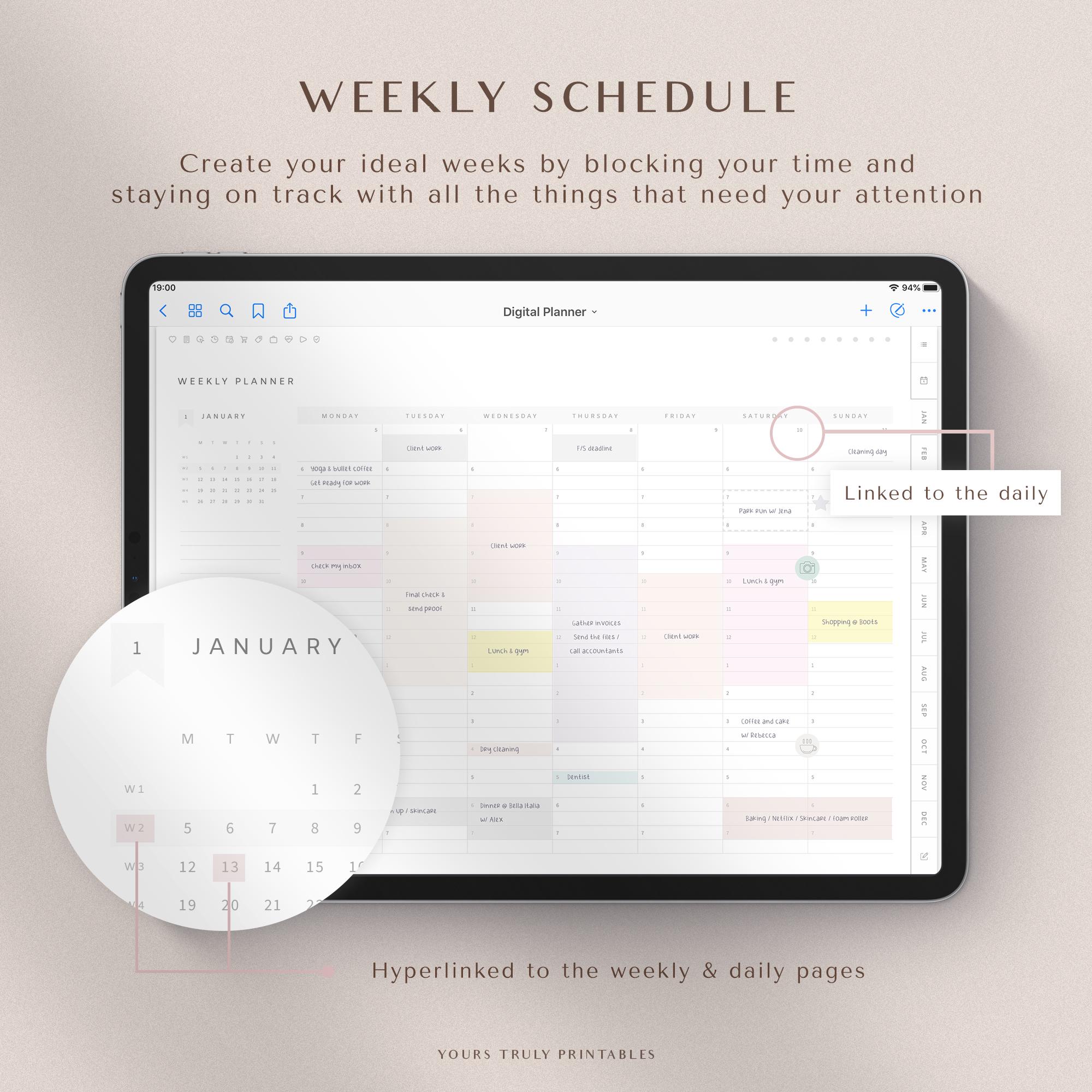 2026 Digital Planner BUNDLE Goodnotes Planner Weekly Schedule Daily ...