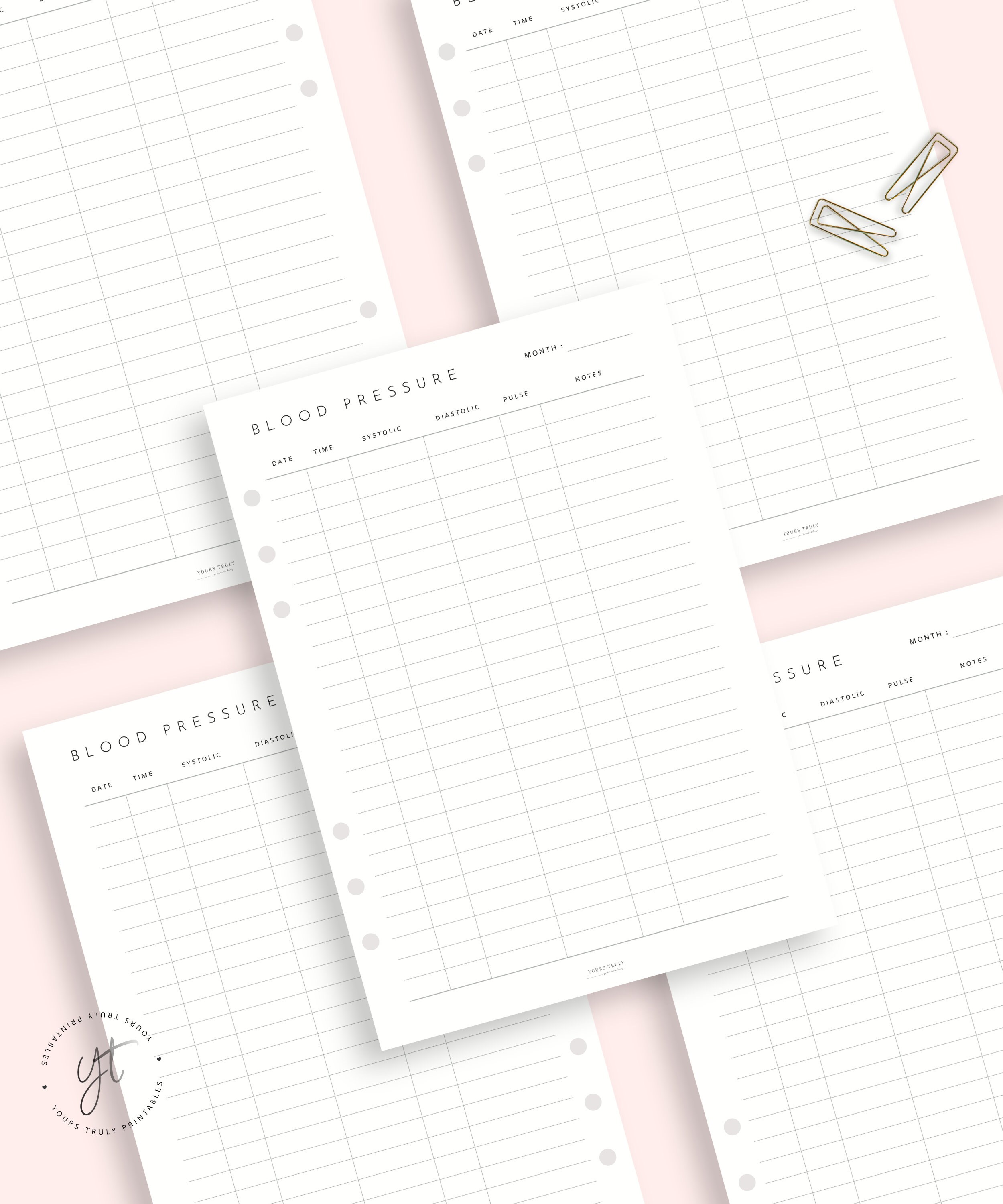 Blood Pressure Tracker Printable Daily Blood Pressure Log - Etsy UK