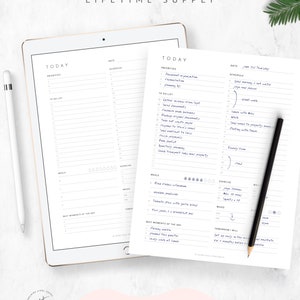 Daily Planner Inserts Printable, Work Day Schedule Planner With to Do ...