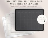 2026 Monthly Calendar Monthly Planner Digital Minimalist GoodNotes Calendar Printable Simple Monthly Calendar Template Wall Calendar Poster