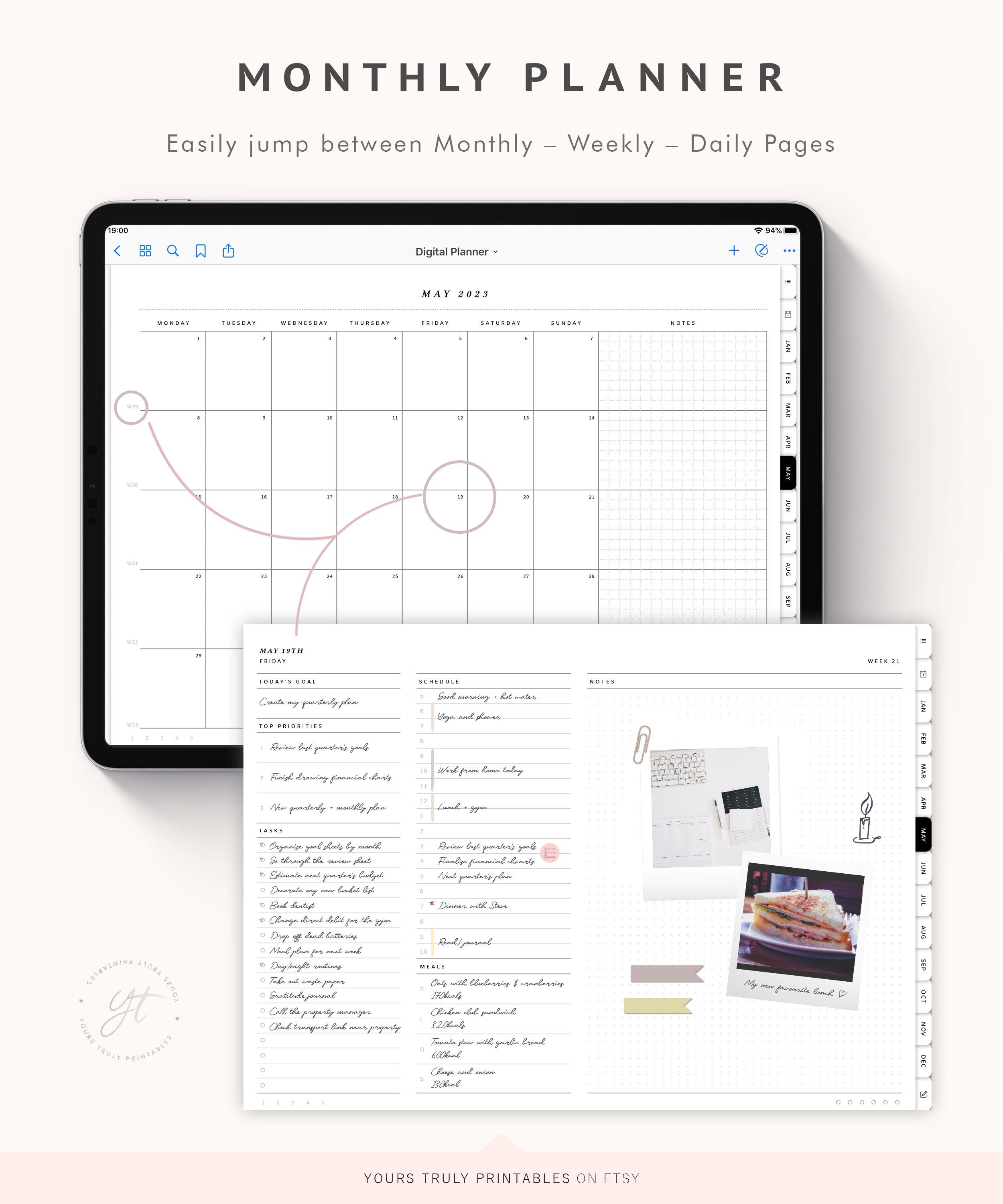2023 Digital Planner Goodnotes the Lite Edition Landscape Etsy UK