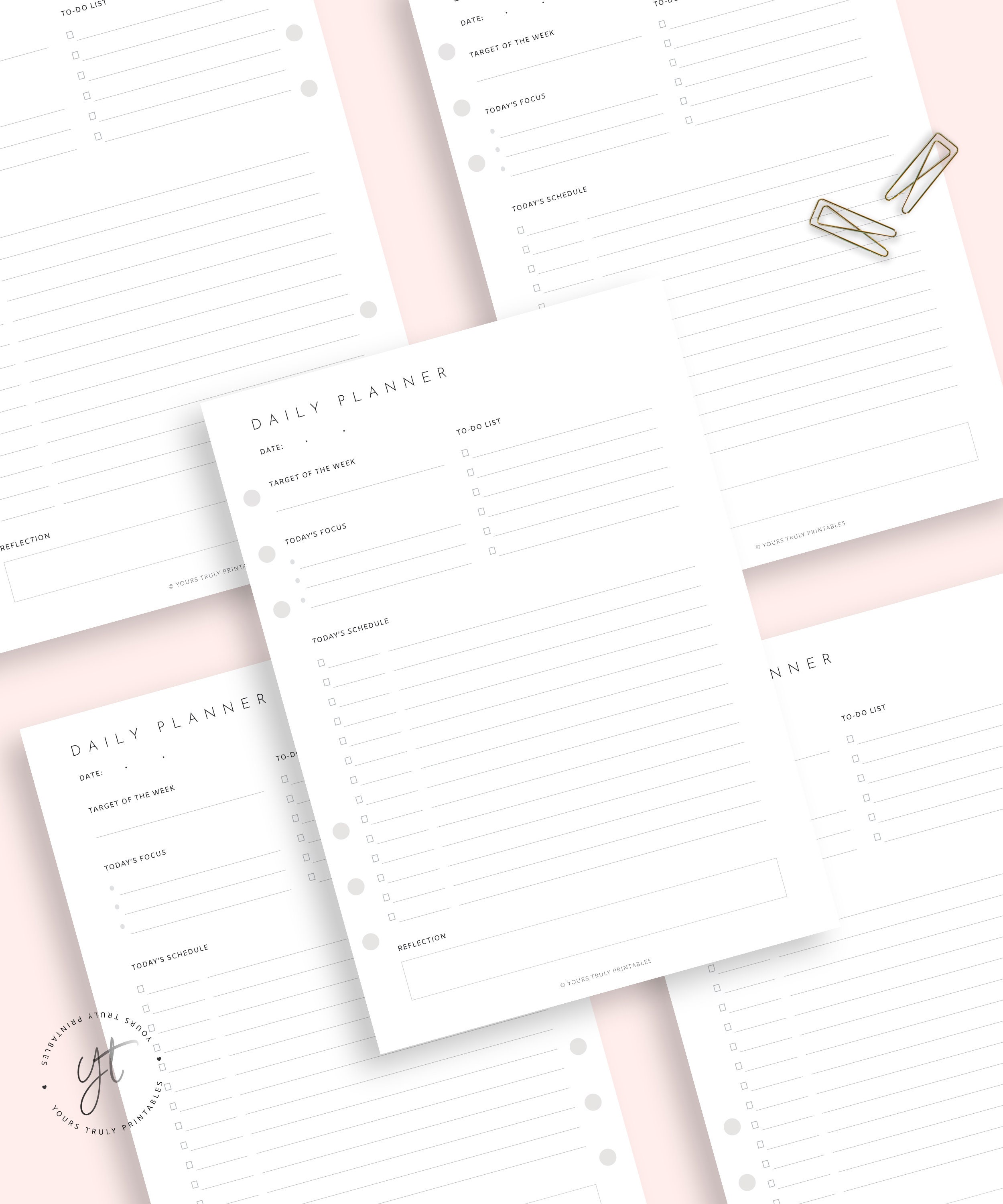 Daily to Do List Printable PDF, Daily Planner Printable, Daily Task ...