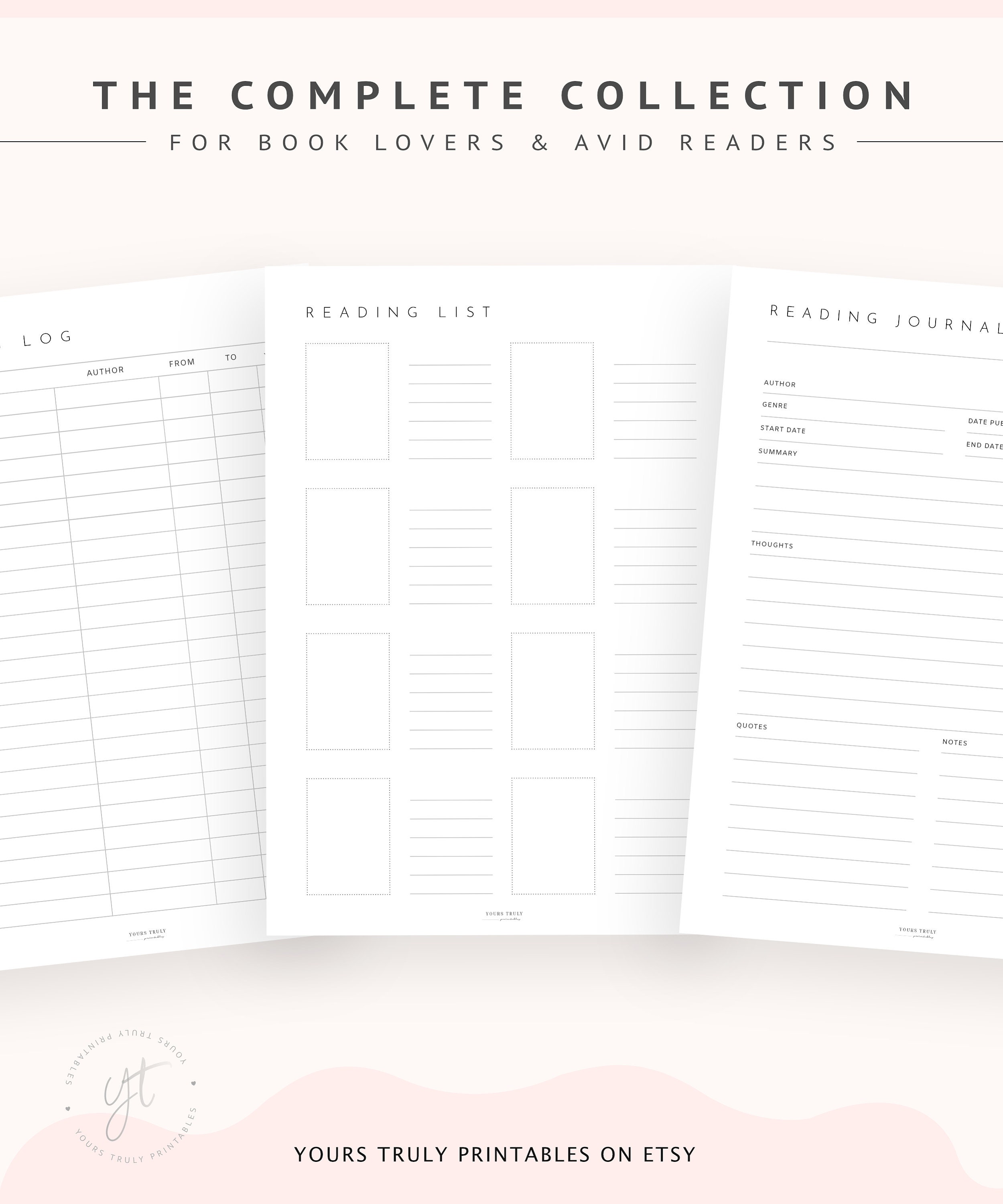 Editable Reading Journal, Daily Reading Log With Summary, Books to Read ...