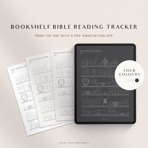 Libri stampabili della Bibbia da colorare, registro di lettura della Bibbia, registro di lettura della Bibbia stampabile, scaffale della Bibbia, elenco di controllo della Bibbia GoodNotes