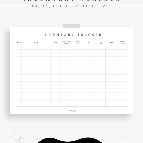 Editable Inventory Tracker Sheet, Printable Inventory Log Book, Reseller Sales Tracker, Product Listing Form, Small Business Stock Log Book