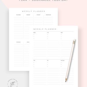 Weekly Planner Printable Kit, 14 Weekly Planners, Weekly to Do List ...