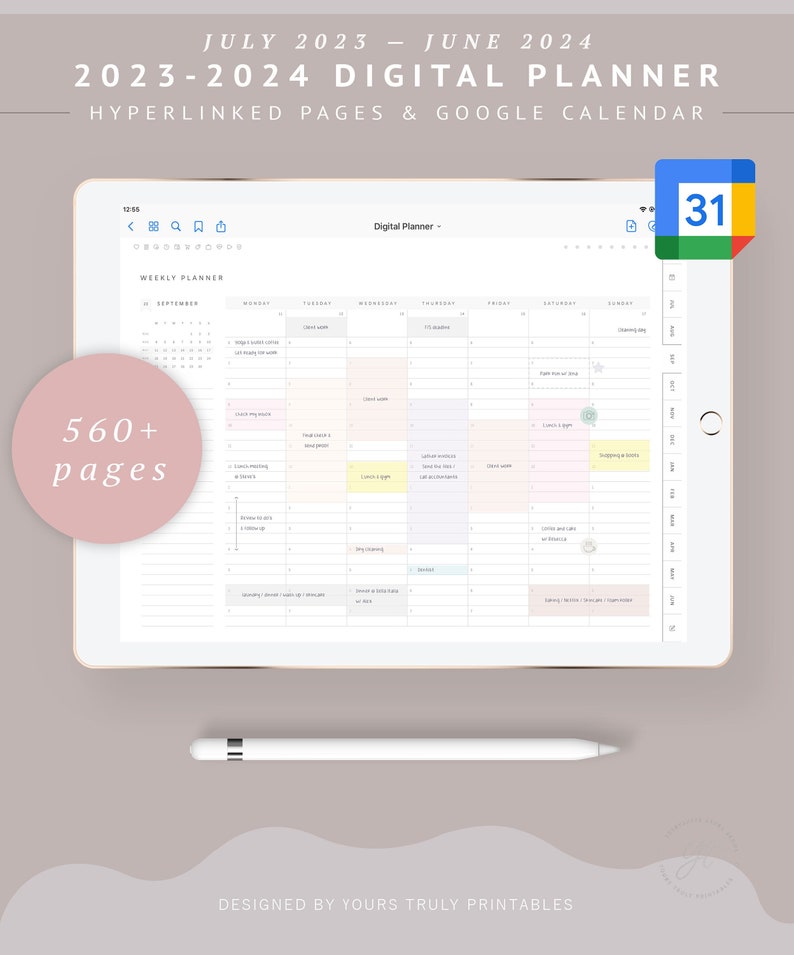 20252025 Mid Year Hourly Digital Planner Goodnotes the Etsy UK