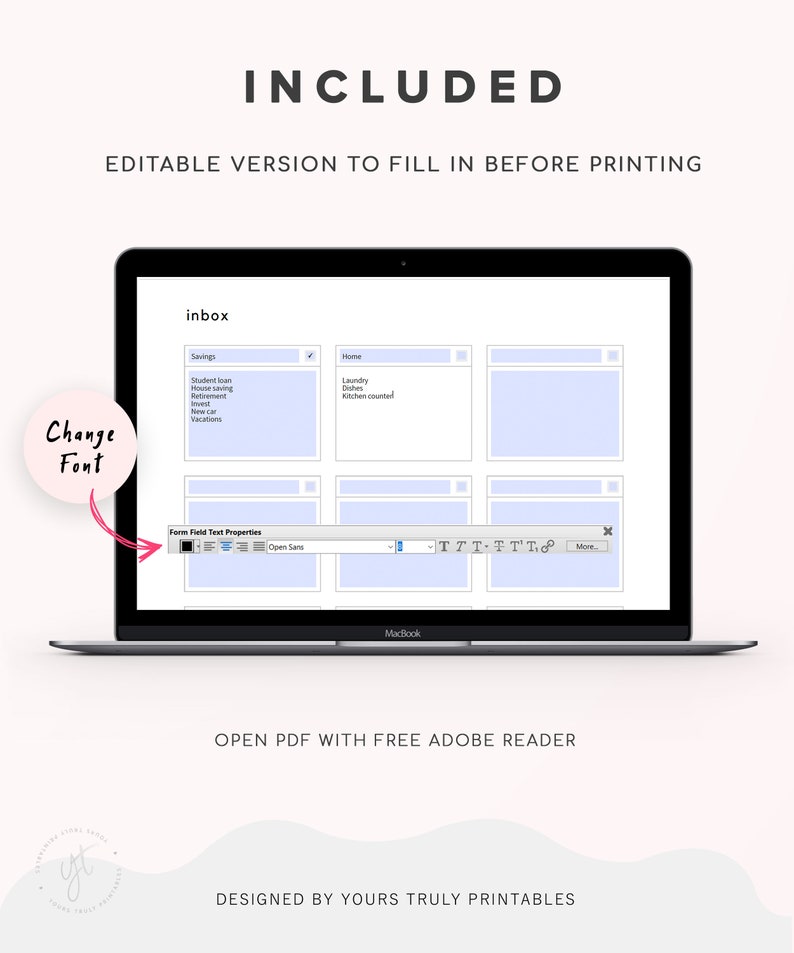 Printable Inbox Planner Inserts, Inbox Tracker, Inbox Dashboard ...