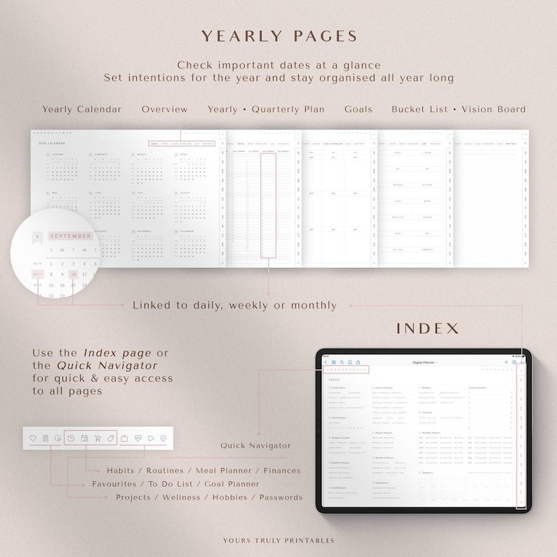 2026 2027 Digital Planner Goodnotes Planner Weekly Schedule Daily ...