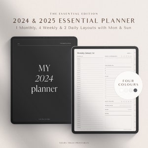 2025 Digital Planner, GoodNotes Planner, Daily Planner, Weekly Planner, Minimalist Planner, Simple Planner, Essential Planner