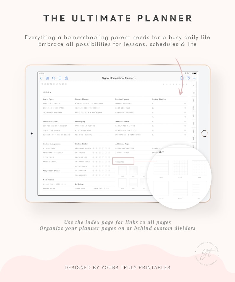 Digital Homeschool Planner Goodnotes Ipad, Undated Weekly Lesson ...