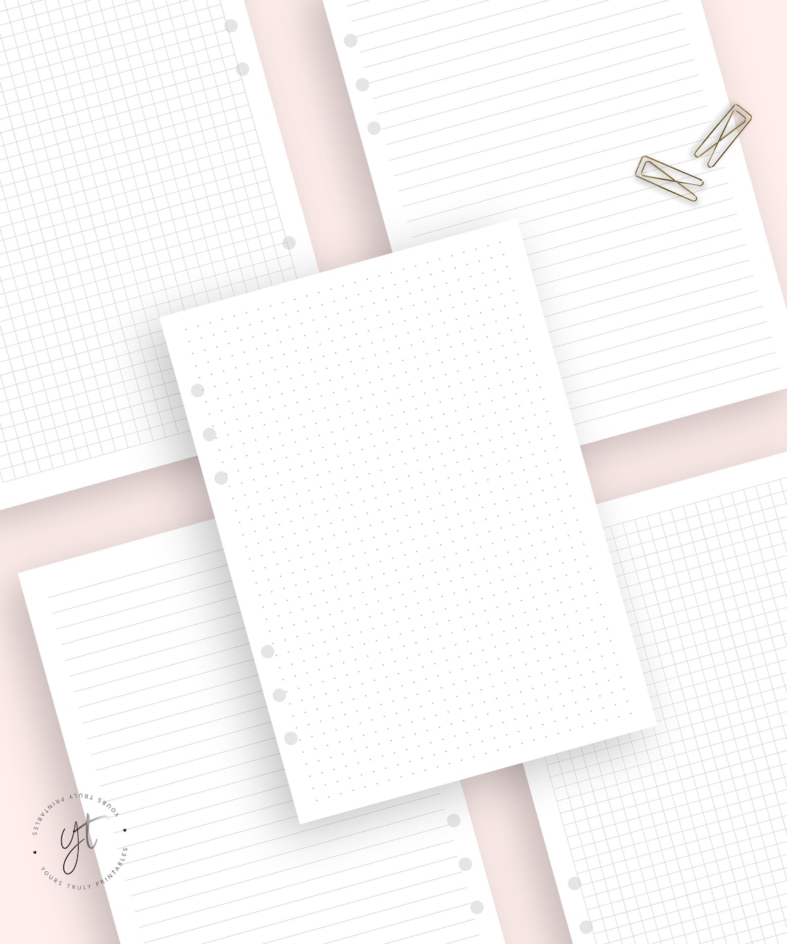 Printable Notebook Paper Templates – Dotted Grid, Graph Paper, Lined ...