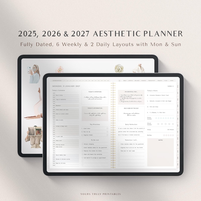 Weekly planner 2026 2027 Etsy.de