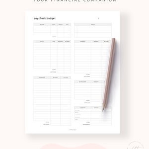 May include: A printable budget worksheet with sections for income, bills, savings, expenses, and extra debt. The worksheet includes columns for date, gross, net, due, budget, actual, and total leftover. The worksheet also includes a summary section for income, bills, savings, expenses, and debt, with a total difference.
