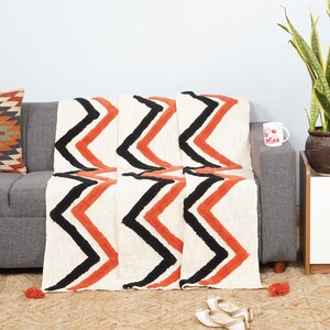 Boho Tufted Cotton Blanket | Textured Tufted Throw | Modern blanket | Simple Bed Room Decor