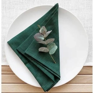 Confezione da 200 tovaglioli verde smeraldo, tovaglioli di cotone, tovaglioli da cucina, tovaglioli da matrimonio lavabili verdi, tovaglioli da festa in cotone, tovaglioli da matrimonio stonewashed