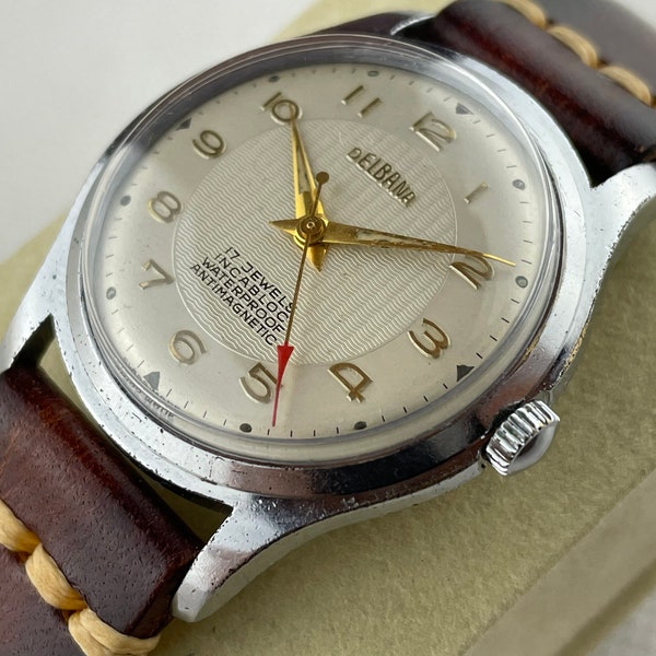 Seltene Vintage Schweizer Uhr Delbana