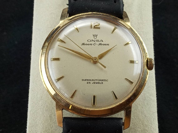 Vintage Swiss Automatic Watch Onsa Seven-o-seven - Etsy