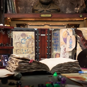 DM Screen - Book of Ancient Legends | Handcrafted Wooden RPG GM Screen for DnD, Pathfinder, Roleplaying Games, Tabletop, Fantasy Adventures image 5